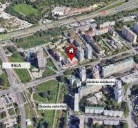 Aerial view of commercial premises in Bratislava - Petržalka on Bosákova Street.