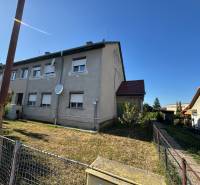 Exterior of a 3-room apartment on Obrancov Mieru Street in Šahy, with a satellite and lawn.