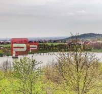 Spring view of the natural area around the reservoir in Pezinok, land - residential.