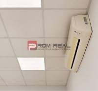 Ceiling lights and air conditioning in commercial spaces.