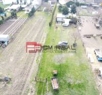 Aerial view of the garden and yard of a family house in Trnava.