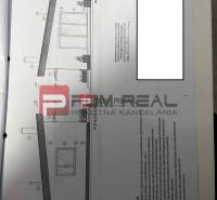 Architectural drawing of a family house in Pezinok with technical specifications and a legend.