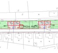 Project for the construction of family houses on plots - housing, Štefanová, with the layout of parcels.