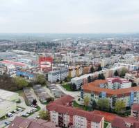 Pezinok from the perspective of Muškátová Street offers a view of the surroundings and garages.