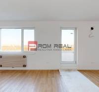 Empty room with wooden floor and windows in a 2-room apartment.