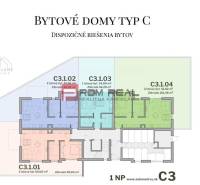 The floor plan of the apartment building on Limbašská Street shows a 2-room apartment with a garden.