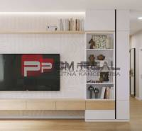 Elegant 2-room apartment with a modern living room on Limbašská Street, the decorative wall is an ornament.