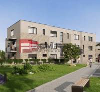 Exterior visualization of a building with 2-room apartments on Limbašská Street in Pezinok.