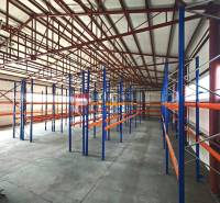 In warehouses and halls, steel shelves and concrete floors are visible.