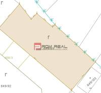 Geometric plan of the land on Poľná Street in Budmerice designated for residential purposes.