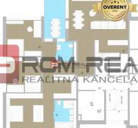 Floor plan of a 4-room apartment with room layout and area designation.