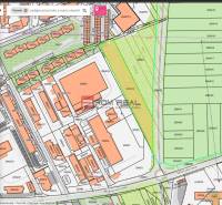 Cadastral map from Pezinok, Šenkvická cesta, showing plots designated for residential use.