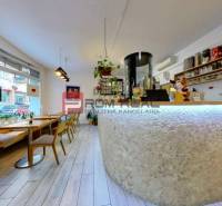 Stylish interior with a bar counter and wooden furniture, Commercial spaces.