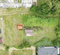 Aerial view of plots - housing in Marianka on Na Tálkoch street, between houses.