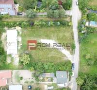 Aerial view of green residential plots on Štúrova Street in Marianka.