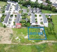 Aerial view of residential plots in Marianka on Na Ovsisku Street.