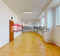 The long room with wooden flooring, white walls, and radiators; Warehouses and halls.