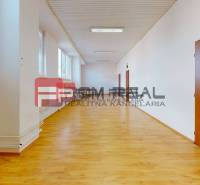 A spacious corridor with wooden flooring and doors in storage and hall areas.
