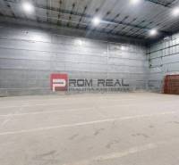 A metal hall with lighting suitable for warehouses and halls.