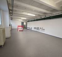 Spacious interior, white walls, high ceiling, LED lighting, warehouses and halls.