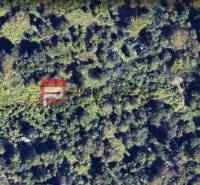 Aerial view of a green area near the railway track in Horné Kňažky, garden trends.
