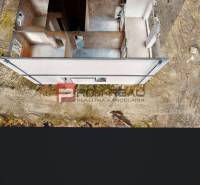 A top view of the construction of a family house in Dunajská Streda, interior with rough construction.