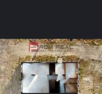 Aerial view of the foundations of a family house in Dunajská Streda, surrounded by a construction plot.