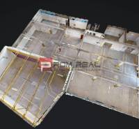 3D floor plan of a spacious interior, Warehouses and halls, with prominent labeling.