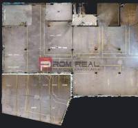 Top view of the floor dimensions in the Warehouse hall with marked lines.