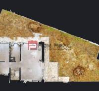 A top view of the plot and the basic structure of a family house on Bottova Street in Miloslavov.