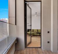 A balcony with a view from a 2-room apartment on Čulenova Street in Bratislava - Old Town.