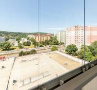 View of Saratovská Street in Bratislava - Dúbravka from a 3-room apartment.