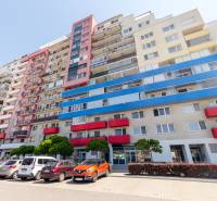 Apartment building with colorful balconies on Saratovská Street, Bratislava - Dúbravka.