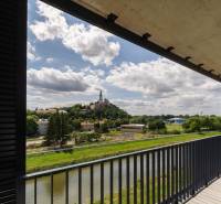 View from the balcony of a 3-room apartment on Napervillská Street in Nitra with the castle complex.