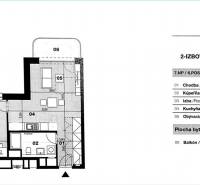The floor plan shows a 2-room apartment with a hallway and a kitchen on the floor of Cvernovka Street.