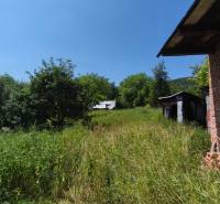 A family house in Čelovce surrounded by tall grass and trees, with a brick facade.