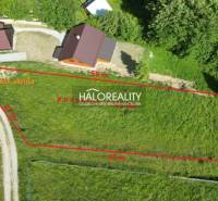 Aerial view of recreational plots in Vyšné Ružbachy with an electrical box and infrastructure.