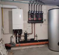 Heating and boiler in a family house with modern technologies.