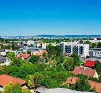 Aerial view of houses and greenery in Bratislava - Podunajské Biskupice on Geologická Street.