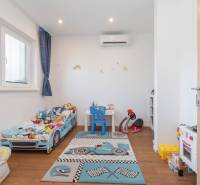 Children's room in a family house with decorations and toys, ideal for kids.