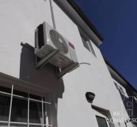 Air conditioning unit on the wall of a building on Mäsiarska Street in Senec.