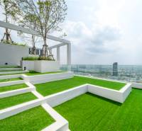 Greenery and terraces on the roof, showing the construction of apartments in Pattaya.