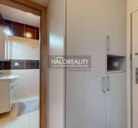 The entrance hall of a studio apartment with access to the bathroom, a built-in wardrobe, and doors.