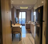 Cozy 3-room apartment with modern furniture and a balcony view.