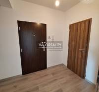 Entrance hall in a 2-room apartment with wooden flooring and doors.