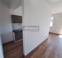 Wooden floor in a 2-room apartment with a kitchenette and a large window.