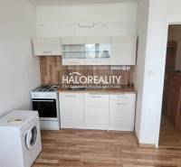 A kitchen in a studio apartment with a stove, dishwasher, and cabinets, wooden floor.