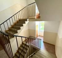 Staircase in an apartment building on Hollého Street in Senica.