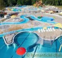 Aquapark with slides and pools in Štefanovičová, ideal for summer recreation.