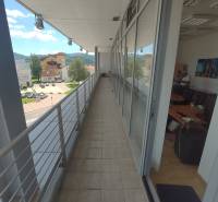 Balcony in front of the offices on J. Kotáčeka Street in the city of Zvolen with a view of the surroundings.